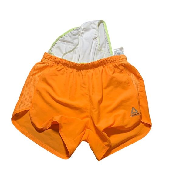 Reebok Athletic Running Shorts Neon Orange Size XS - Picture 4 of 9